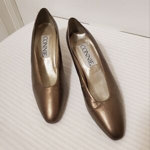 CONNIE Bronze leather Pumps Size 9B, classic, Business, party
